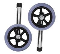 CONGARTENO Sturdy Walker Front Wheel Replacement for Elderly Walking Aids Non Slip Rubber Stainless Steel Wheels with Compression Resistance for Disabled and Medical Vehicles