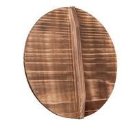 CONGARTENO Thickened Natural Wood Wok Lid for Tamagoyaki Pan Round Wooden Pot Cover with Enhanced Heat Retention Multiuse Cooking Lid for Clay Pots and Stir-fry Pans Kitchen Splash Guard