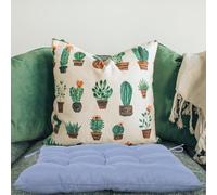 CONGARTENO Thickened Soft Cotton Rocking Chair Cushion Comfortable Stool Pad for Household Sofa and Outdoor Seating Breathable All-season Chair Pad in Mist Blue