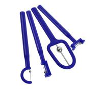 CONGARTENO Tongue Tip Exerciser and Oral Muscle Training Set, 4pcs Blue U-Shaped Kit for Speech Therapy, Tongue Elevation and Lateralization Tool, Oral Motor Therapy Device for Kids and Adults