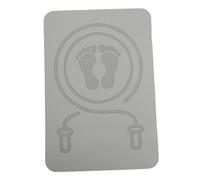 CONGARTENO Tpe Non Slip Skipping Mat for Rope Jumping Household Workout Mat Shock Absorbing Thick Fitness Pad for Adults Gray