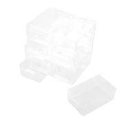 CONGARTENO Transparent Acrylic Drawer Style Storage Box with Compartments Dustproof Tabletop Organizer for Daily Disposable Lenses Clear Desktop Storage Case for Access and Protection