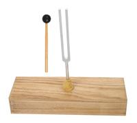 CONGARTENO Tuning Fork Set 256hz Metal Educational Turning Fork for Physics Experiment with Wooden Base and Hammer, Acoustic Resonance Instrument for Classroom Teaching and Sound Testing