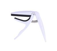 CONGARTENO Ukulele Capo Zinc Alloy Clip-on Acoustic Ukelele Tuner White Suitable for Folk Ukuleles Single-handed Operation