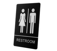 CONGARTENO Unisex Toilet Sign Thick Acrylic Resistant Washroom Door Wall Sticker with Strong Adhesive for Office Hotel Restaurant Indoor Outdoor Bathroom Decoration