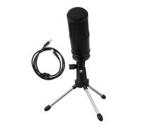 CONGARTENO Usb Cardioid Condenser Microphone Set for Pc Laptop with 192khz/24bit Recording, Black Desktop Streaming Mic for Gaming, Live Broadcast, Voice Chat, Conference Calls