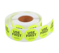 CONGARTENO Use First Inventory Control Labels Strong Adhesive Food Service Stickers Yellow Removable Food Quality Labels for Restaurants and Business Packaging
