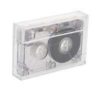 CONGARTENO Vintage Blank Cassette Tape with Clear Protective Case DIY Recordable Tape for Creative Greeting Blessing Messages Rounded Edges for Parties and Personal Audio Recording