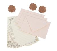 CONGARTENO Vintage Letter Paper and Envelopes with Rustic Linen Texture Includes White Linen Envelopes Rabbit Print Writing and Wax Seals Party and Wedding Stationery for Personal Letters and