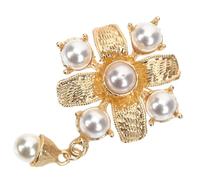CONGARTENO Vintage Pearl Brooch Pin Baroque Style Retro Women S Clothing Accessory Elegant Wear-resistant Lapel Pin for Cardigans Sweaters Dresses
