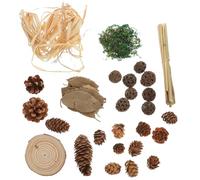 CONGARTENO Vintage Photography Props Set with Retro Wooden and Pine Cone Accessories, Decorative Leaf and Wood Photo Backgrounds for Food and Studio Photography Posing Supplies Random Style