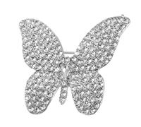 CONGARTENO Vintage Rhinestone Butterfly Brooch Pin with Crystal Wings Lightweight Elegant Insect Lapel Badge for Womens Cardigan Hat Scarf Jacket Shirt Skirt and Coat Accessories