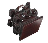 CONGARTENO Vintage Solid Wood Display Stand for Bonsai Buddha Pedestal Stable Antique-style Flowerpot Base Carved Wooden Display Stand for Home and Outdoor Decorations