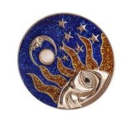 CONGARTENO Vintage Sun God Brooch Handmade Enamel Decoration Pin for Dress and Clothes Accessories Gift for Women and Friends