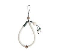 CONGARTENO Vintage White Jade Bodhi Phone Lanyard Strap Chinese Style Wrist Rope for Mobile Phones and Light Electronics Secure Lost Pendant for Office Travel and Everyday Use