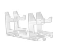 CONGARTENO Wear Resistant Acrylic Transparent Game Controller Stand Stable Dual Holder Display Rack for Tabletop Compact Flat Bottom Design for Secure Gamepad Storage Desk and Shelves