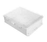 CONGARTENO Weatherproof Transparent Outdoor Electrical Enclosure Box for Security Systems Custom Fit for Low Voltage Switches and Air Breakers Plastic Junction Case with Clear Lid for Easy