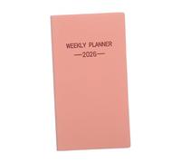 CONGARTENO Weekly Planner for Travel and Office Thick White Paper Organizer Notebook with Sections for Scheduling Memos and Notes Portable Pink Pocket Planner for Daily Planning and