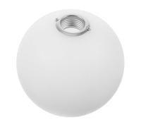 CONGARTENO White Acrylic Round Ball Lamp Shade with Metal Threaded Neck Milky White Globe Lampshade for Pendant Wall Sconce Lightweight Replacement Cover for Outdoor Patio Light Fixtures