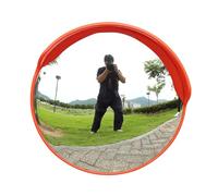 CONGARTENO Wide Angle Convex Road Mirror with Abs Back and Fixing Brackets Outdoor Safety Traffic Mirror for Driveways Parking Street Corners Enhanced Visibility and Security