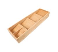 CONGARTENO Wood Silverware Drawer Organizer Spoon Fork Cutlery Storage Box Narrow Utensil Drawer Organizer Kitchen Utensil Holder for Flatware