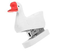 CONGARTENO Wooden Animal Stapler Portable Mini Stapling Tool Cute Cartoon Design for Students Office Home Decor Stationery Creative Wood Craft White Goose Model