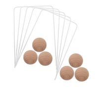 CONGARTENO Wooden Croquet Set Outdoor Playthings with Beechwood Balls and Croquet Hoops for Family Lawn Games and Coordination Development