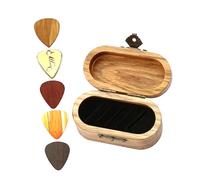 CONGARTENO Wooden Guitar Pick with Walnut Case Acoustic Electric Bass Guitar Picks for Ukulele Banjo Rustic Craftsmanship Multipurpose Plectrum Collection for Musicians