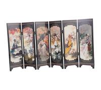 CONGARTENO Wooden Material Mini Screen Chinese Style Ornamental Screen Bedroom Divider Home Decor