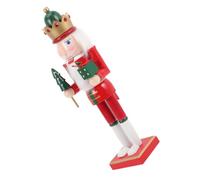CONGARTENO Wooden Nutcracker Soldier Ornament Holiday Decor for Desktop Shelf Fireplace Office Christmas Decorations Festive Classic Nutcracker Figure