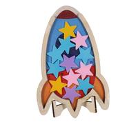 CONGARTENO Wooden Reward Jar for DIY Star Decoration Filling Behavior Management Chart Encouraging Skills and Responsibility Development for Boys and Classroom Use
