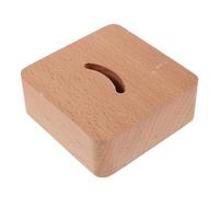 CONGARTENO Wooden Shoe Horn Stand Organizer with Base for Entryway and Closet - Compact 3.54" X 3.54" X 1.38" Wooden Shoe Horn Holder for Home and Dressing Aid