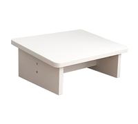CONGARTENO Wooden Under Desk Foot Stool Non Slip Step Stool for Adults Office Home Use Natural Wood Texture Comfortable Footrest for Correct Posture Support Warm White