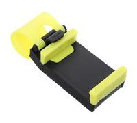 CONGARTENO Yellow Steering Wheel Phone Holder Car Mobile Gps Rack Universal Clip Mount for Hands-free Navigation Compatible with Smartphones in Vehicles