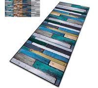 CONGCLI Hallway Hall Runner Narrow Rugs 80 x 300 cm Runner Absorbent, Easy to Clean, Heavy Duty Anti Slip Pvc, Low Pile Modern Long Carpet Rug for Kitchen Bedroom Entryway, A