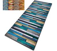 CONGCLI Hallway Runner Rug 55 x 130 cm Lightweight, Washable, and Non-Slip Custom Length Narrow Rug Woven Kitchen Floor Mat for Living Room, Bedroom, Kitchen, A