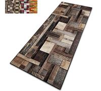 CONGCLI Hallway Runner Rug 64 x 200 cm Runner Dirt, Water Absorbent, Short Pile, Non-Slip Backing, Non-Shedding Rubber Rug for Hallways for Kitchen Bedroom Entryway, A