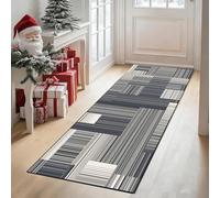 CONGCLI Hallway Runner Rug 74 x 155 cm Runner Absorbent, Easy to Clean, Heavy Duty Anti Slip Pvc, Low Pile Floor Mat Hallway Rug for Living Room, Bedroom, Kitchen, A