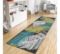 CONGCLI Hallway Runner Rug 94 x 170 cm Runner Absorbent, Easy to Clean, Heavy Duty Anti Slip Pvc, Low Pile Bedroom Rug Carpet for Kitchen Bedroom Entryway, A