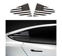 CONGCONG American Flag Decal Fits Tesla Model 3 Rear Side Quarter Window Decal (2 Pieces) (A)