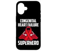 Congenital Heart Failure Superhero Survivor Warrior Fighter Case for iPhone 16