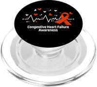 Congestive Heart Failure Awareness HeartBeat Ribbon PopSockets PopGrip for MagSafe