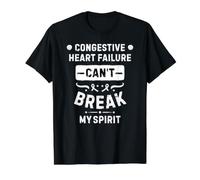 Congestive Heart Failure Can't Break My Spirit Value Graphic T-Shirt, Men, Black, L