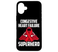 Congestive Heart Failure Superhero Survivor Warrior Fighter Case for iPhone 16 Plus