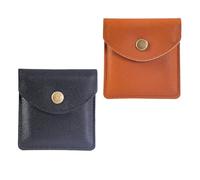 CONGGUAN 2 Pack Portable PU Leather Ashtray Pouches Portable Compact Reusable Ashtrays Portable Pocket Ashtrays for Cigarettes Cigar & Pipe Smokers