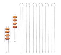 CONGGUAN 6 PCS Stainless Steel U-Shaped BBQ Skewers 30cm Double Pronged Kebab Skewers for Kebabs Grilling Oven and BBQ (11.8 Inch)