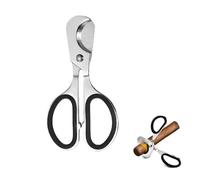 CONGGUAN Professional Stainless Steel Cigar Scissors Portable Stainless Steel Pocket Cigar Cutter Double Cut Blade Guillotine Scissors for Different of Cigars