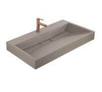 Rea - Conglomerate Washbasin Goya Taupe 100 cm - 100 x 46 x 14 cm