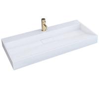Conglomerate Washbasin Rea Goya 100 White