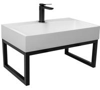Conglomerate Washbasin Rea Goya White 70 + Rack